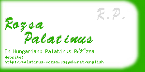 rozsa palatinus business card